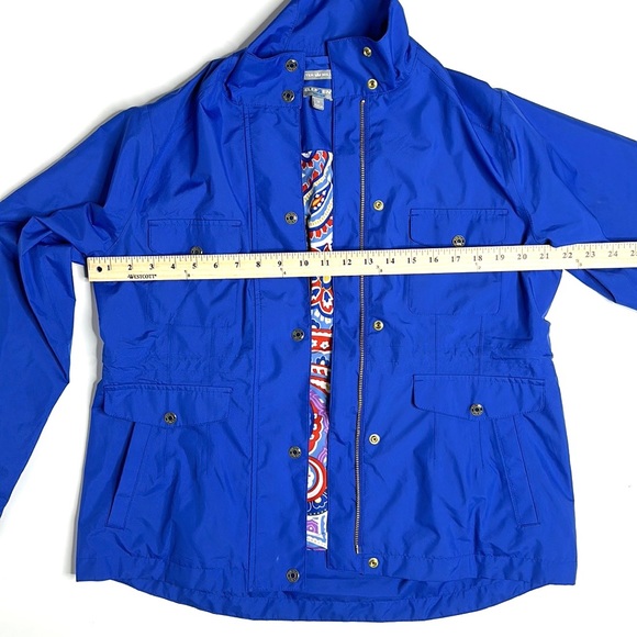 Peter Millar Element 4 Water Windbreaker in Royal Blue and Print Inside Size M - Picture 5 of 10